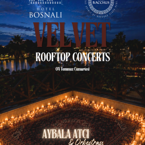 15 Ağustos Cumartesi 21:00 Velvet Rooftop Concerts with Aybala Atcı